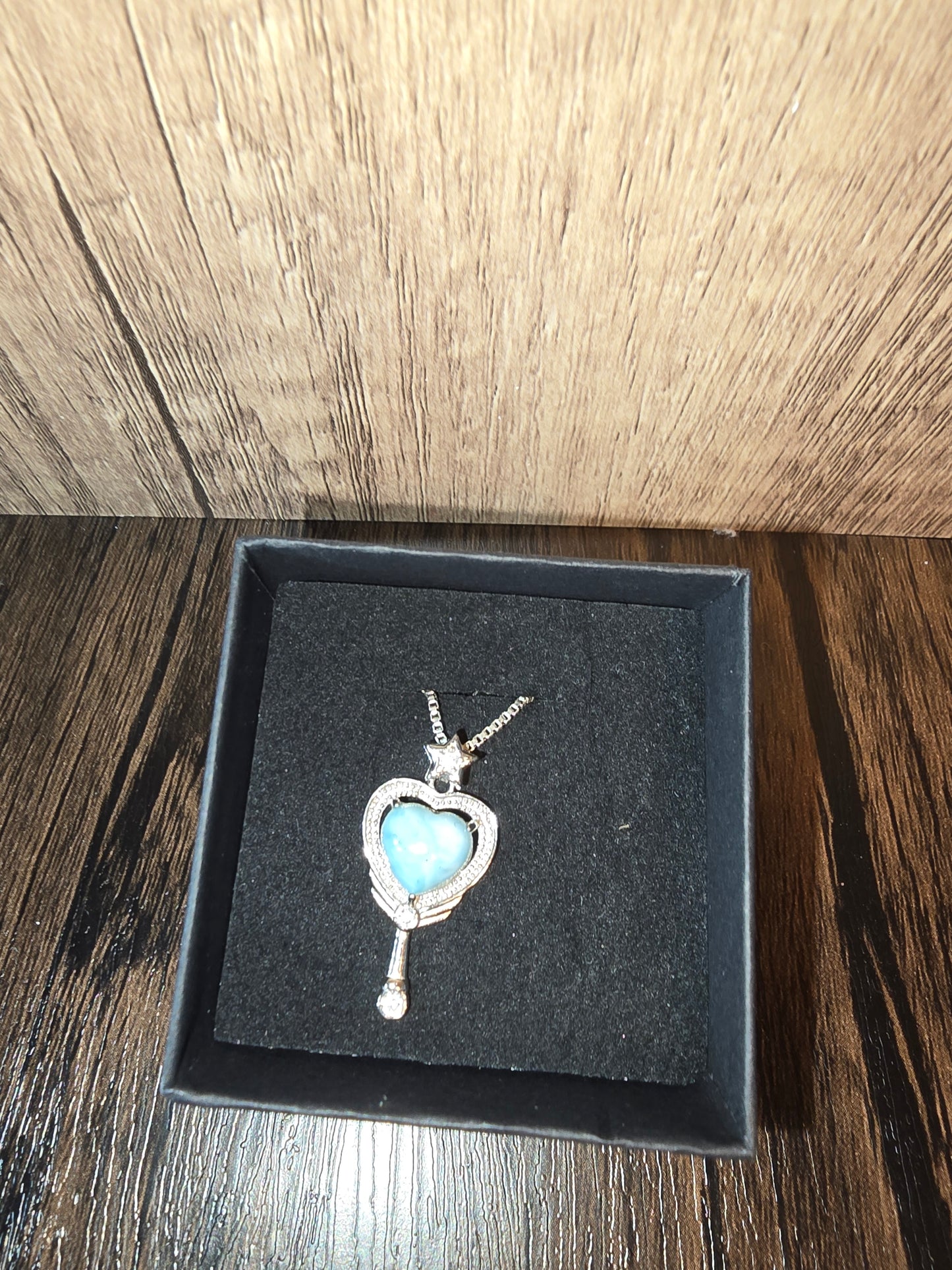 Larimar Key Necklace