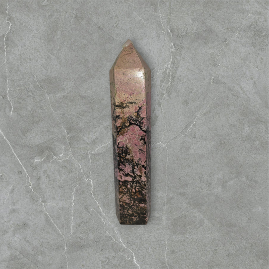 11 in chunky Pink Rhodonite Tower