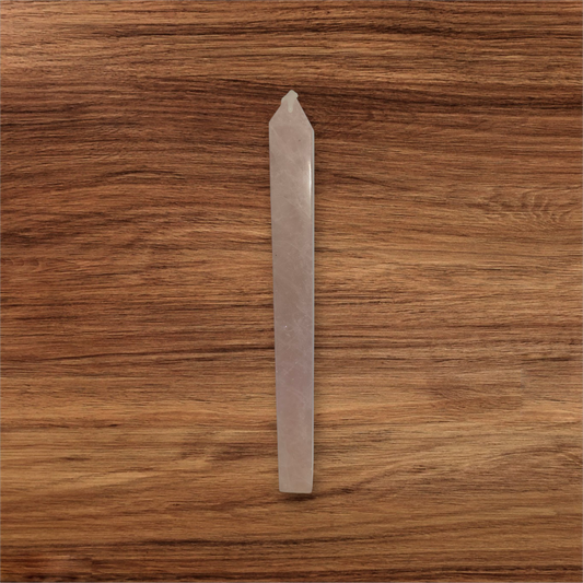 12 inch skinny Rose Quartz tower