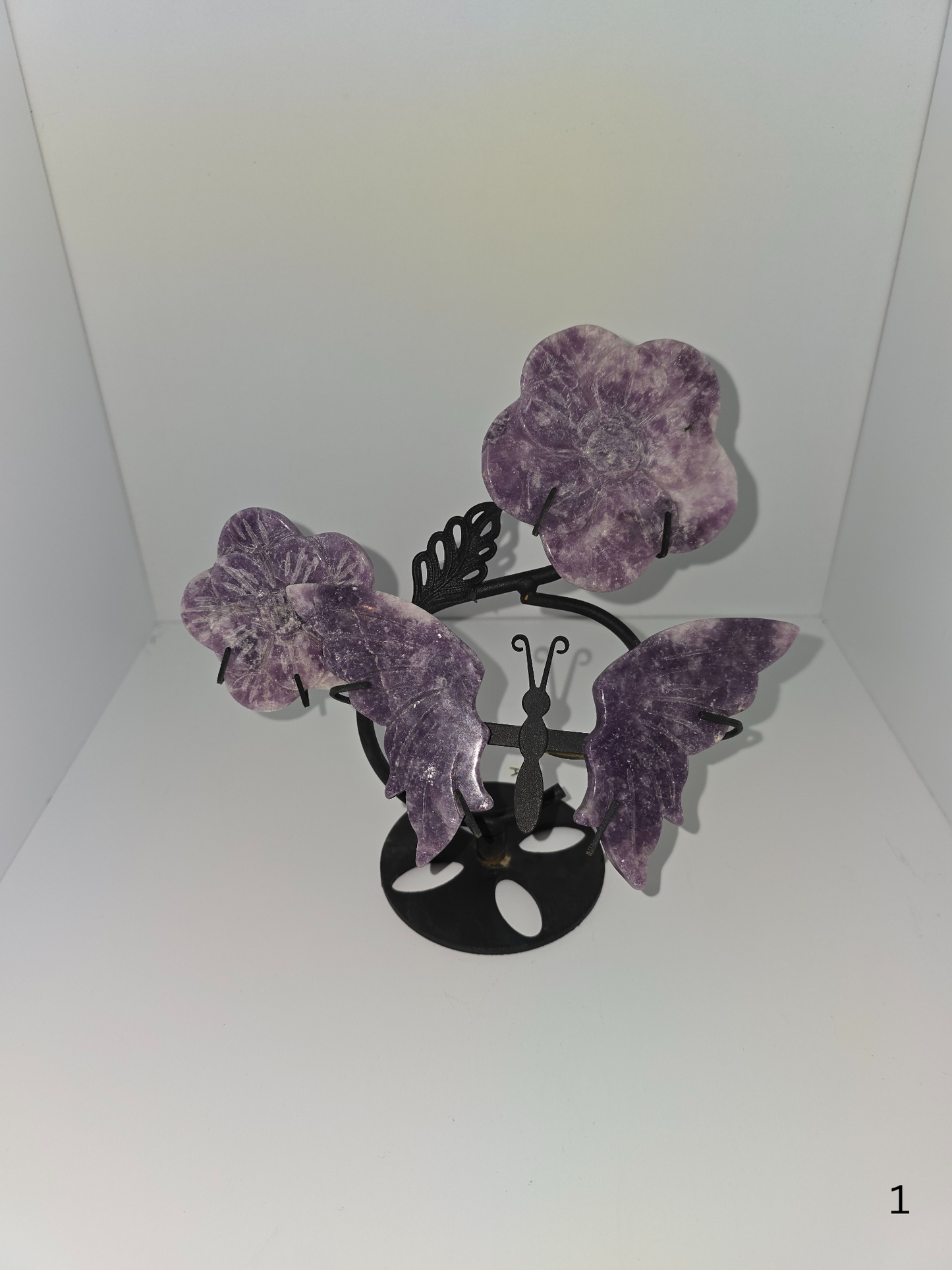 Dream Amethyst Butterfly and flowers