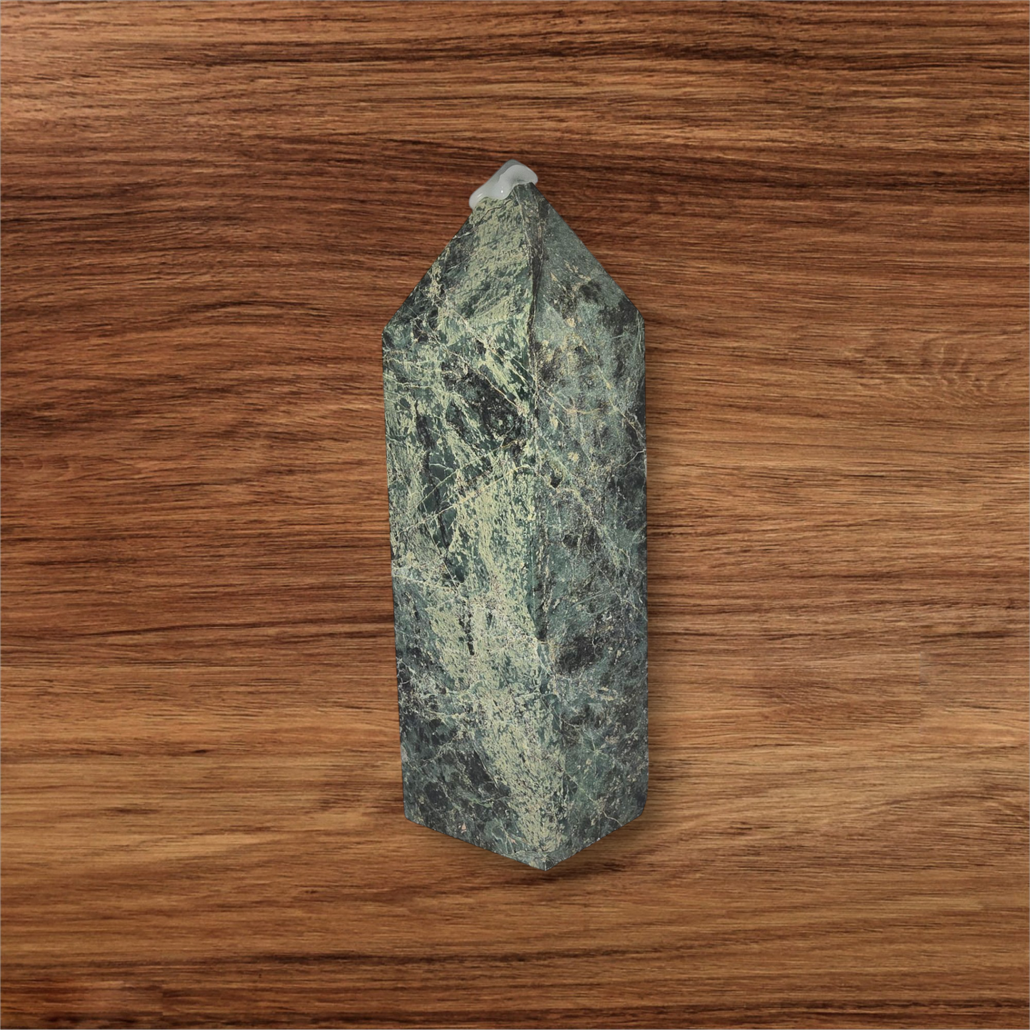 8 in Moss agate chunky tower