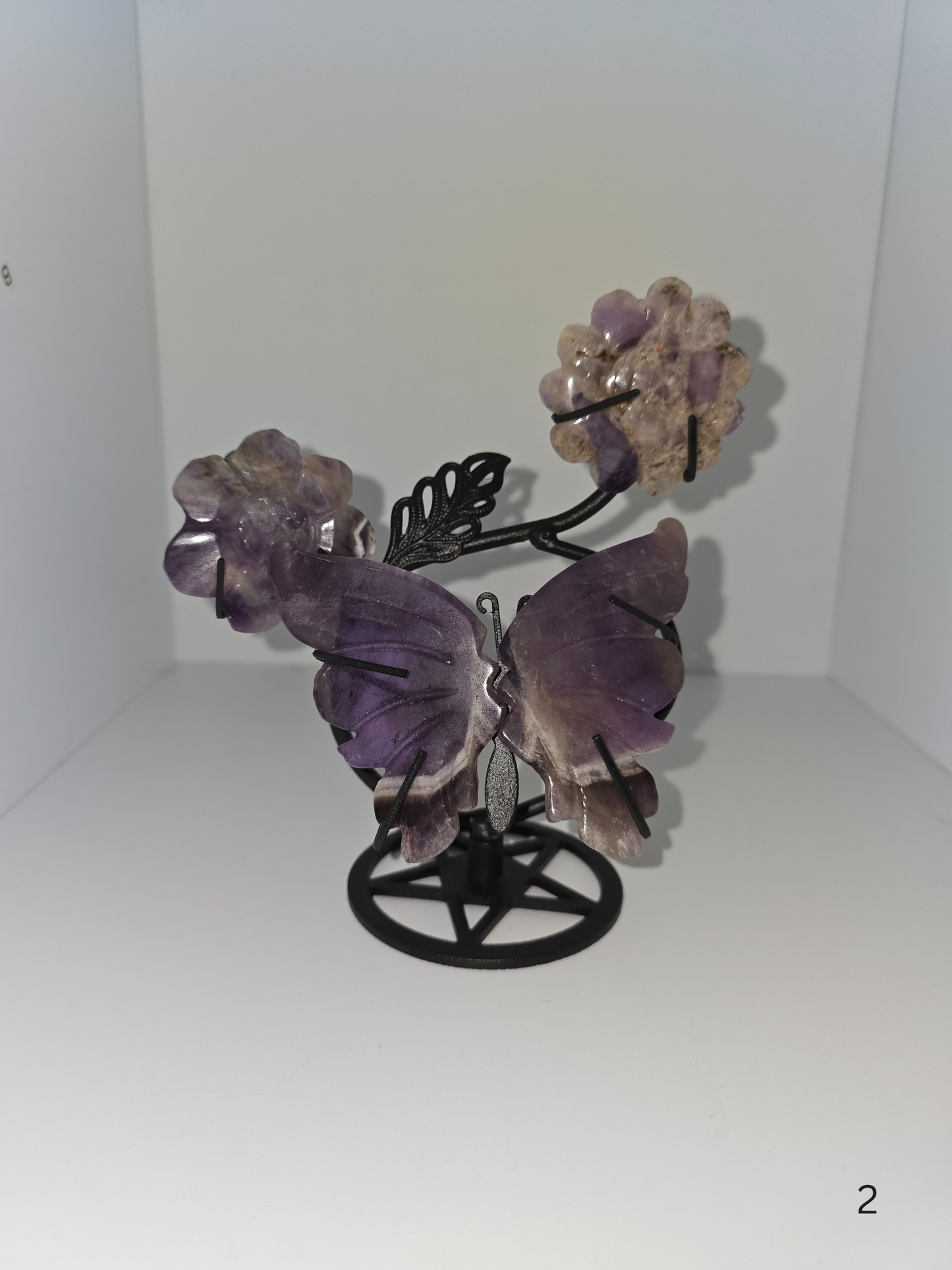 Dream Amethyst Butterfly and flowers
