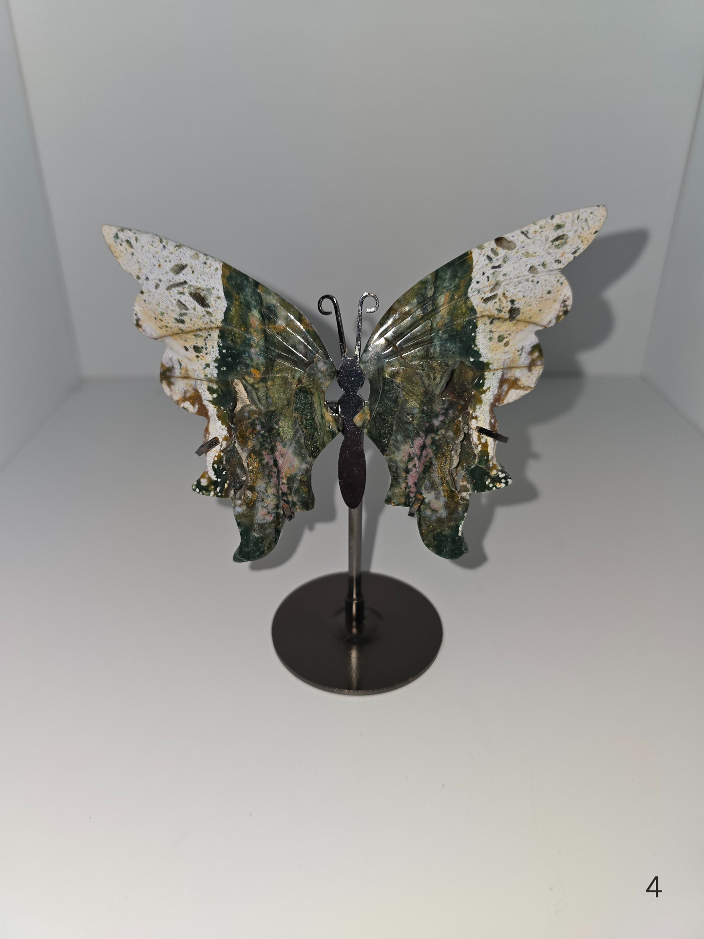 Ocean Jasper Buttery Wings on Stand