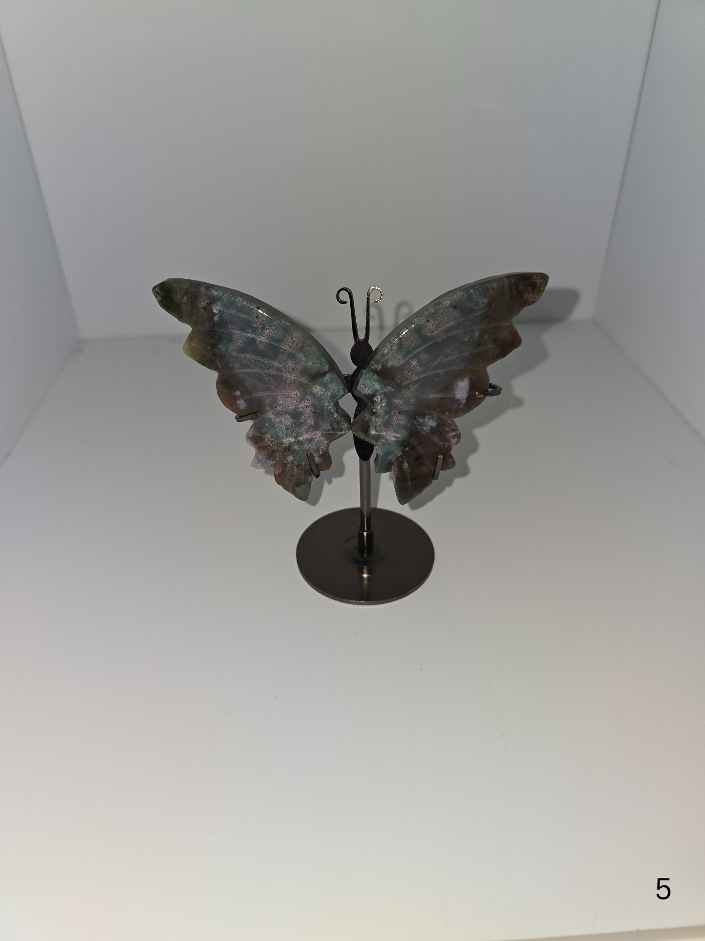 Ocean Jasper Buttery Wings on Stand