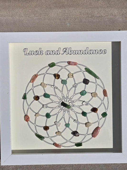 8x8 Intention Crystal Shadow Box – Handcrafted & Energetically Aligned