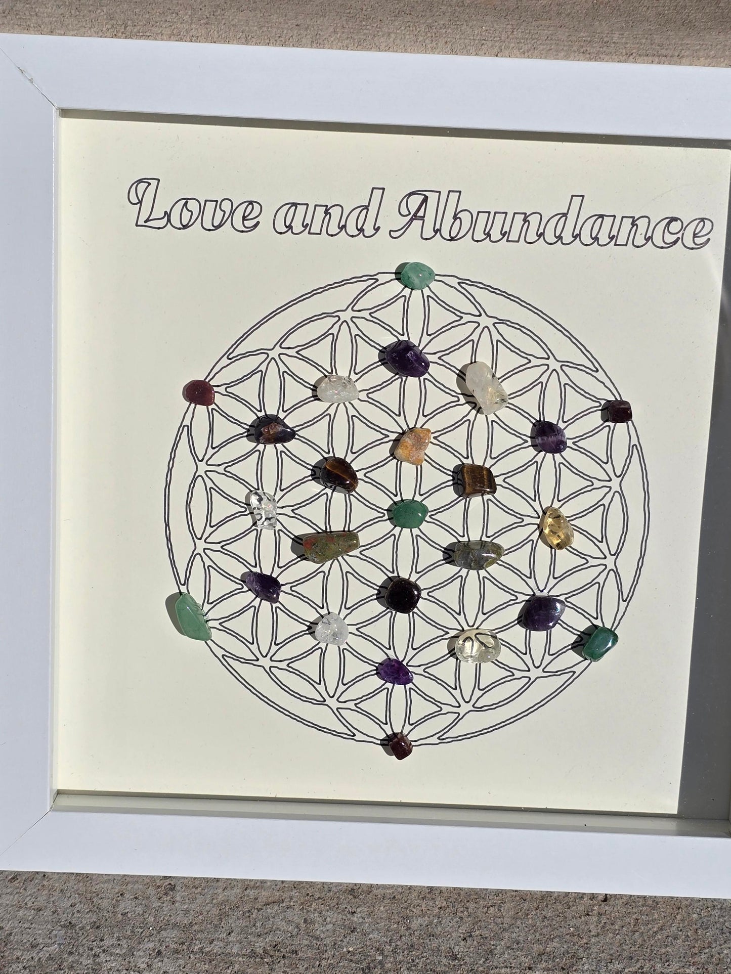 8x8 Intention Crystal Shadow Box – Handcrafted & Energetically Aligned