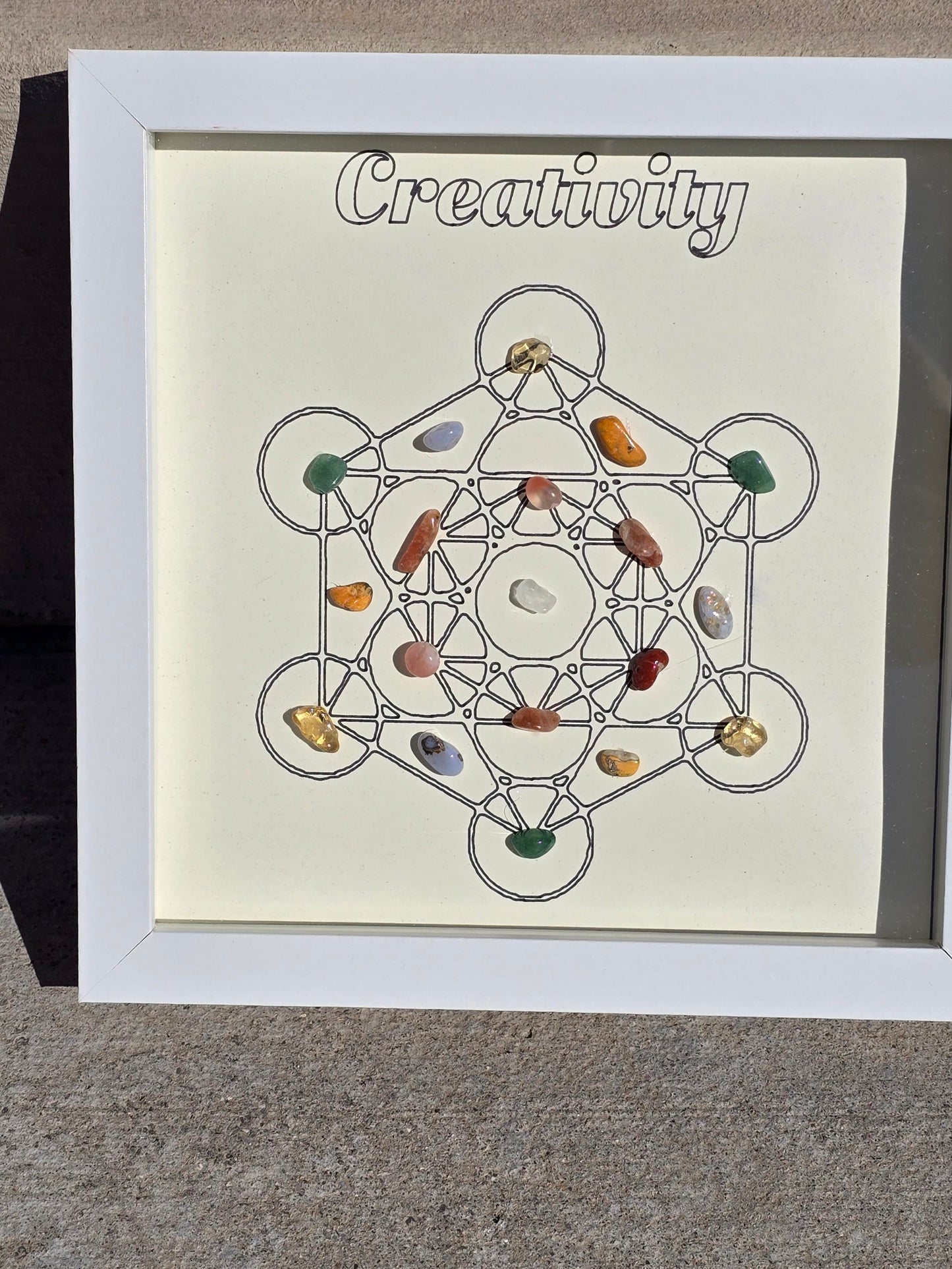 8x8 Intention Crystal Shadow Box – Handcrafted & Energetically Aligned