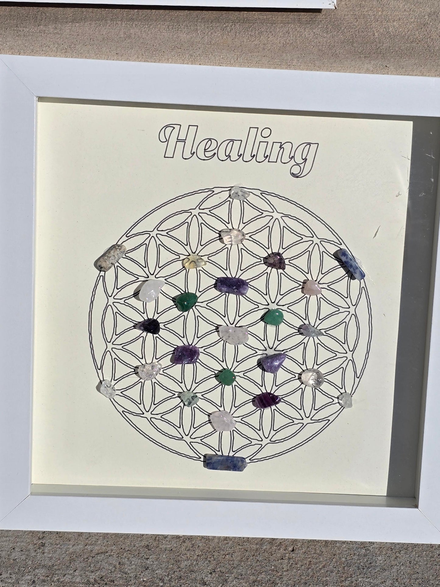 8x8 Intention Crystal Shadow Box – Handcrafted & Energetically Aligned