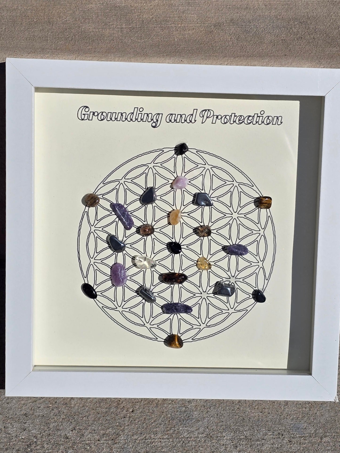8x8 Intention Crystal Shadow Box – Handcrafted & Energetically Aligned