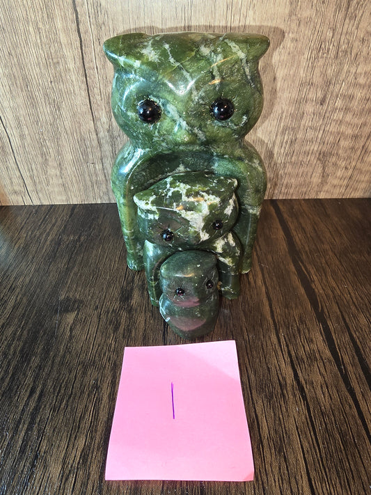 Moss agate Owl family