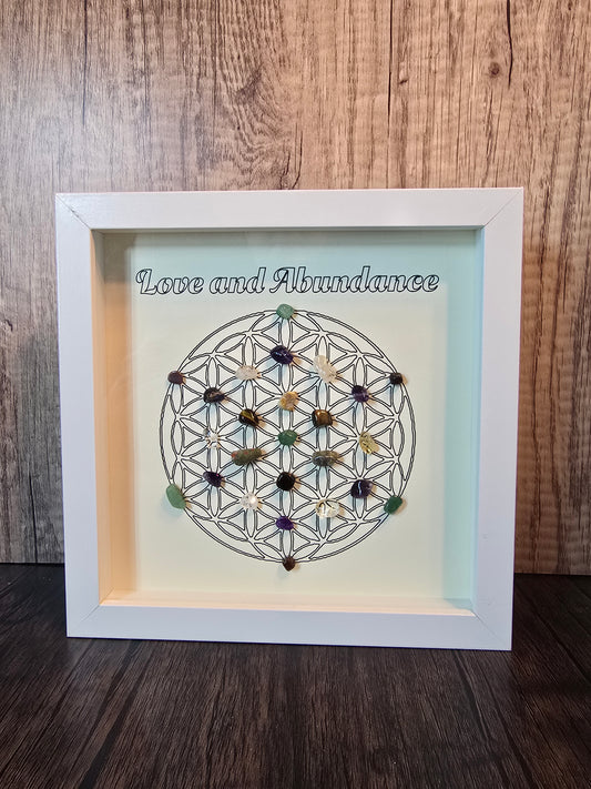 8x8 Intention Crystal Shadow Box – Handcrafted & Energetically Aligned