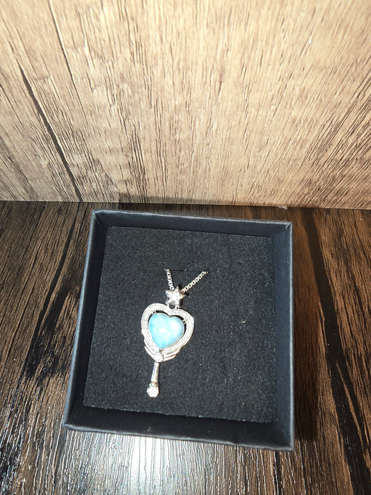 Larimar Key Necklace